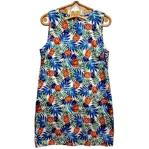 Tabitha Web Trimpical  Pineapple print dress size 12